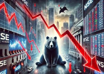 सेंसेक्स में 1100 अंक की गिरावट, निफ्टी भी 400 अंक लुढ़का