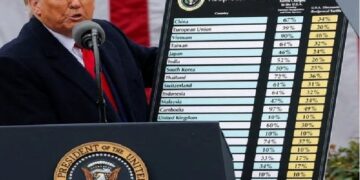 अमेरिका ने भारत, ब्रिटेन, जापान जैसे सहयोगियों पर भी टैरिफ किया लागू , भारत पर 26% टैरिफ लगाया …………