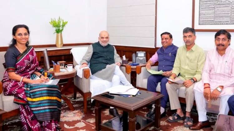 कांग्रेस के एजेंडे को पवार ने दिया झटका , अमित शाह से मिले उनके सभी सांसद