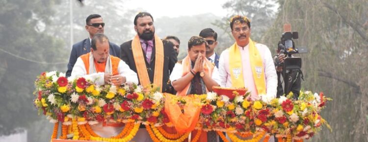 भारतीय जनता पार्टी के राष्ट्रीय कार्यकारी अध्यक्ष नितिन नवीन 2 दिन के दौरे पर पटना पहुंचें , किये 6KM लंबा रोड शो ……………..