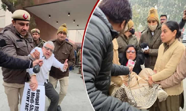 बंगाल में ED की कार्रवाई का दिल्ली तक विरोध…………..