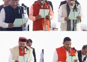 धामी कैबिनेट का हुआ विस्तार, पांच मंत्रियों ने ली शपथ…………