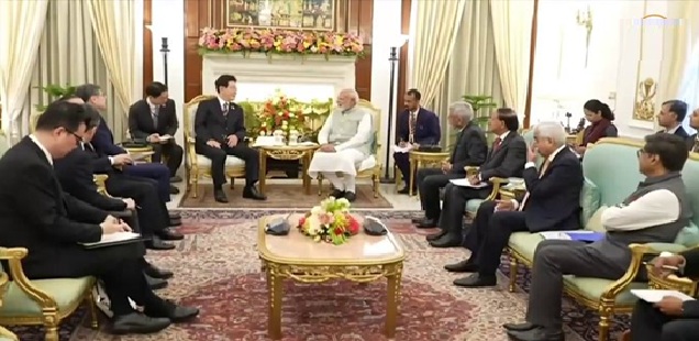 दक्षिण कोरिया के राष्ट्रपति ली जे म्युंग का भारत दौरे, हैदराबाद हाउस में PM मोदी से आज हुई अहम मुलाकात, मेगा डील तय