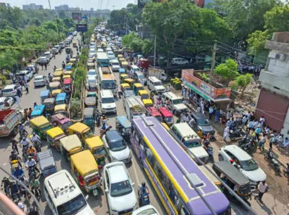 सम्राट कैबिनेट विस्तार-पटना में चारों तरफ डेढ़ किमी लंबा जाम