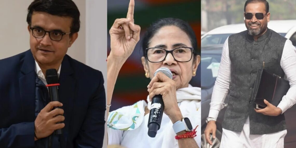 गांगुली ने ममता के कहने पर यूसुफ पठान को संदेश भेजने के दावों का किया खंडन……..