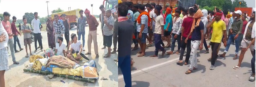 भरत तिवारी के एनकाउंटर पर पुलिस के खिलाफ आरा में भारी जनाआक्रोश…….
