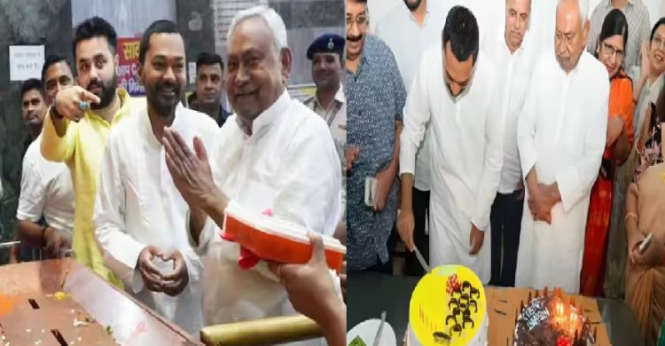 दिल तो बच्चा है जी… जन्मदिन पर नीतीश कुमार संग पहले पूजा की केक काटा , फिर सदन पहुंचे निशांत