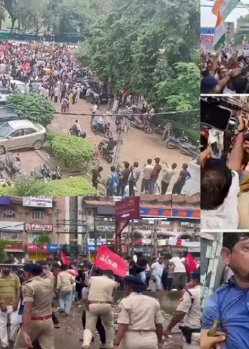 पटना में AISA के कार्यकर्ताओं पर पुलिस ने किया लाठीचार्ज,आंसू गैस के गोले भी दागे ………………….