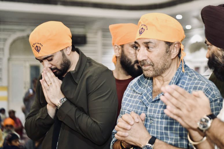 ‘बंटवारा 1947’ की रिलीज से पहले सनी देओल पहुंचे पटना साहिब, बेटे करण संग टेका मत्था
